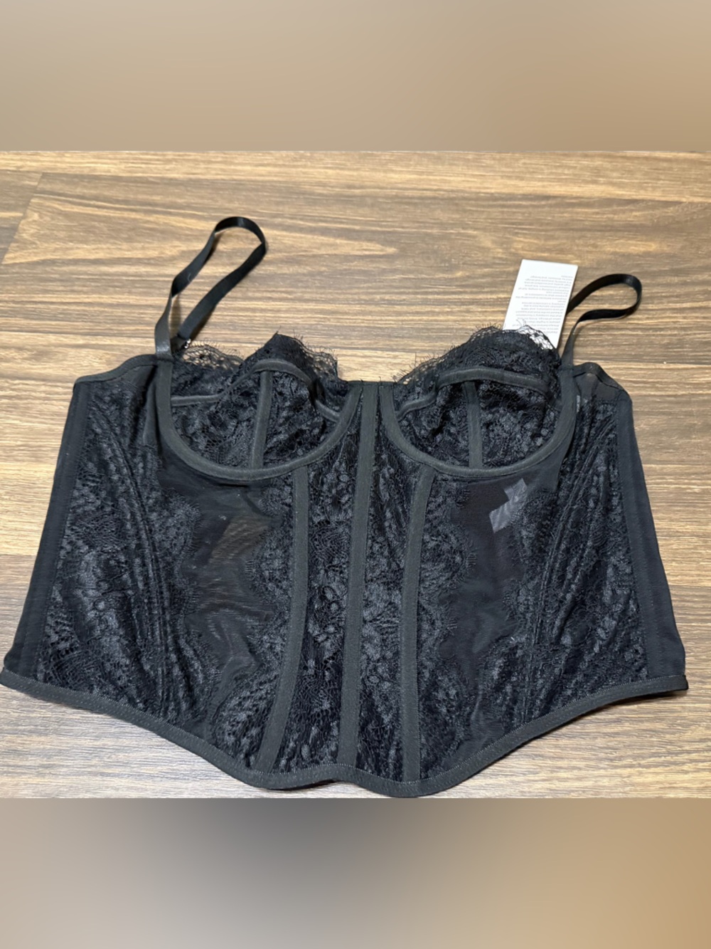 Sheer Black Lace Longline Bralette - Women Intimates & Sleepwear